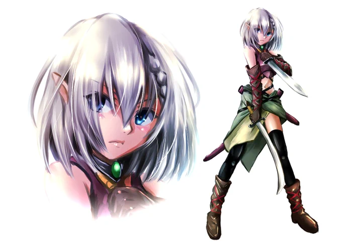 #お前が描いた創作女子を見せろ 最近お仕事以外でオリキャラ描いてないわね 