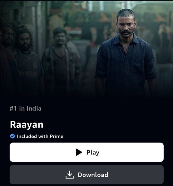 TheRickesDfan's tweet photo. #Raayan hearing positive reviews from audience, after OTT release ❤

Raayan has overtaken #Kalki2898AD Trending #1 on @PrimeVideoIN 🔥

#RaayanBLOCKBUSTER https://t.co/aQKxEmK2gU