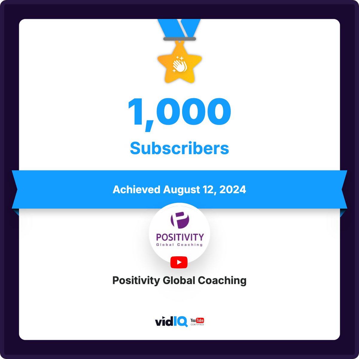 Our YouTube channel achieved 1,000 subscribers on August 12, 2024!