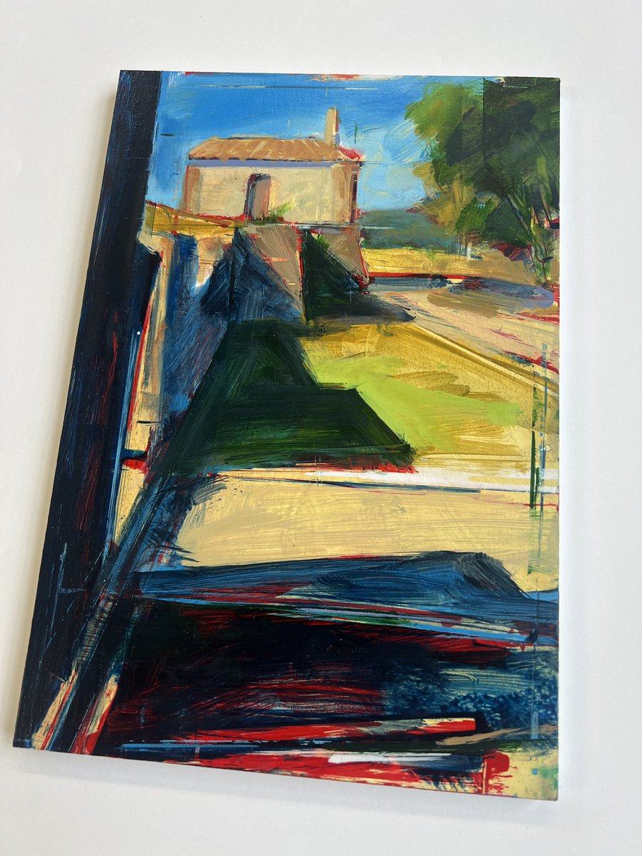 SOLD- ‘Monastery at Zakynthos 3’, (30 x 20cm), oil on board. This artwork will be travelling to its new home in Arizona, United States. 🎨