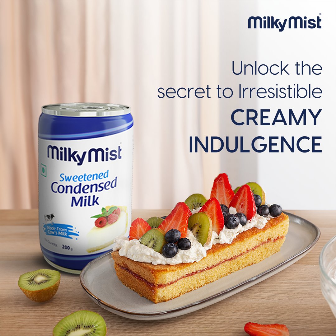 MilkyMistIndia's tweet photo. Discover the secret to a creamy, irresistible indulgence with our rich condensed milk. 😇

Its silky-smooth texture adds a luscious depth to every dessert, creating a velvety finish that melts in your mouth and leaves you craving more!

#CondensedMilk #DessertMagic 
#MilkyMist https://t.co/4vDKdi84KY