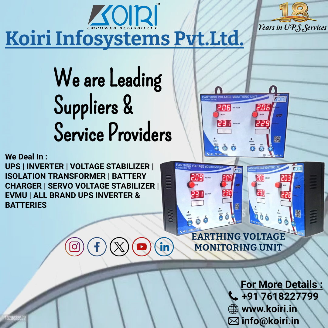 Koiri_pvt's tweet image. At KOIRI, we stand at the forefront of innovation, redefining the landscape of power solutions. Our commitment is simple yet profound: to empower individuals and businesses with seamless, reliable, and efficient power.
#koiriups
#evmu
#earthingvoltage
#GroundingSystem