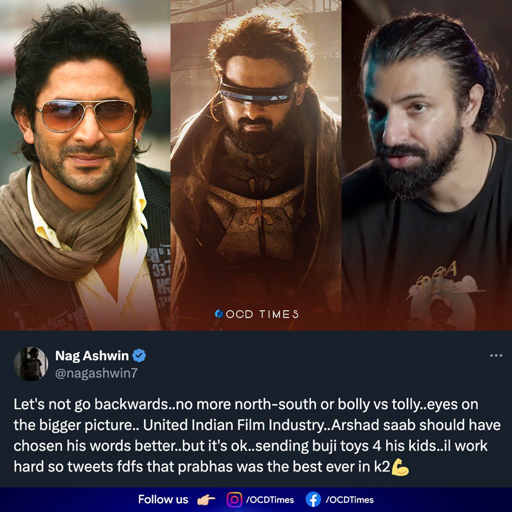 ocdtimes's tweet photo. Nagi reacts! 
.
#OCDTimes #Prabhas #DeepikaPadukone #AmitabhBachchan #ProjectK #WhatisProjectK #NagAshwin #Kalki2898AD #KamalHaasan #Bujji #DishaPatani #EpicBlockbusterKalki #ArshadWarsi #50DaysForKalki2898AD ❤️‍🔥 https://t.co/PxLMN8zY7l