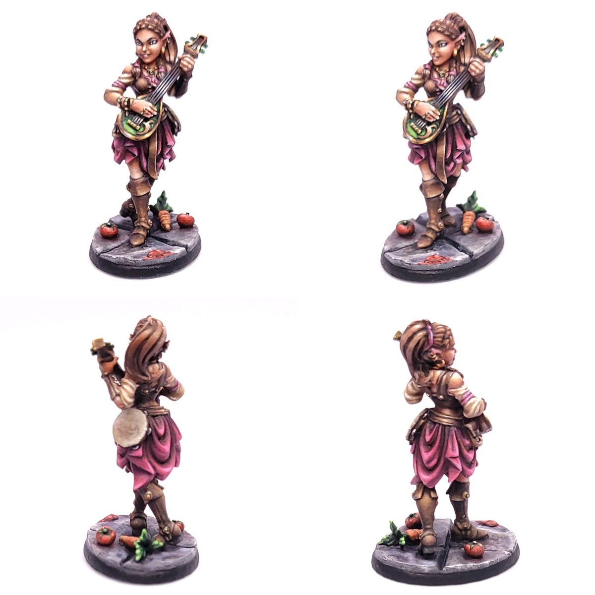Finishing touches on Ryelle Rainheather (Alternate Sculpt) by <a href="/reapermini/">Reaper Miniatures</a> for #ReaperCon!

Special thanks to my friend <a href="/JohnReillis/">Jonathan Llinares</a> for tossing me some veggies to toss at her.