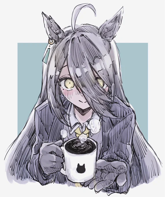コーヒーをくれるカフェ  #ウマ娘 #マンハッタンカフェ