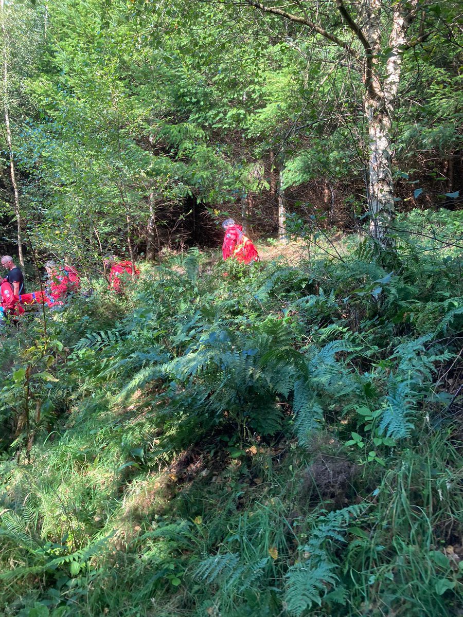 scarrescue's tweet photo. Rescue - Dalby Forest - 23rd August; 15:34 - 42/2024

Called by @YorksAmbulance to a male mountain biker with a knee injury on the final decent on the @Dalby_Forest Blue MTB trail.
Treated by team members and then carried to the waiting ambulance. https://t.co/05gcszdZfu