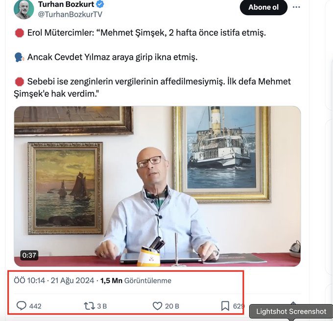 Mehmet Şimşek’in istifa yalanını ilk dolaşıma sokan Erol Mütercimler ve FETÖ’cü <a href="/TurhanBozkurTV/">Turhan Bozkurt</a> ‘muş. Kafalarının çalışma biçimi birbirine pek de yabancı sayılmaz. 
15 Temmuz gecesi Efkan Ala Gürcistan’a kaçıyordu yalanını da bazı siyasilerin ağzına sakız olarak vermişti.