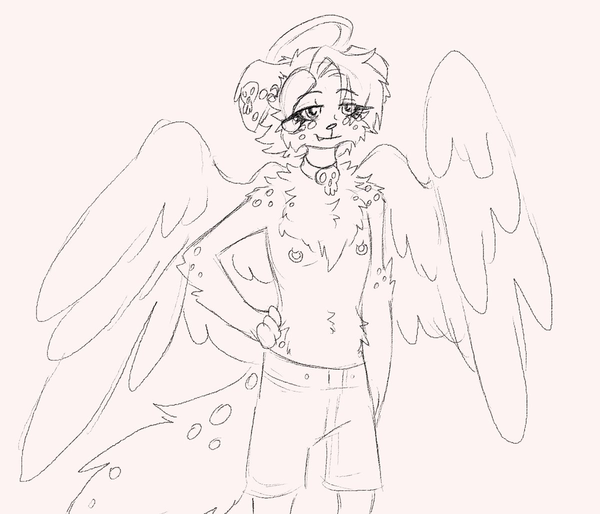 Gobbitses's tweet photo. Gei has short ears now though to look more like a goldie and hhhh I love it? But I keep forgetting his belly button ring https://t.co/Zf926Z5KOh