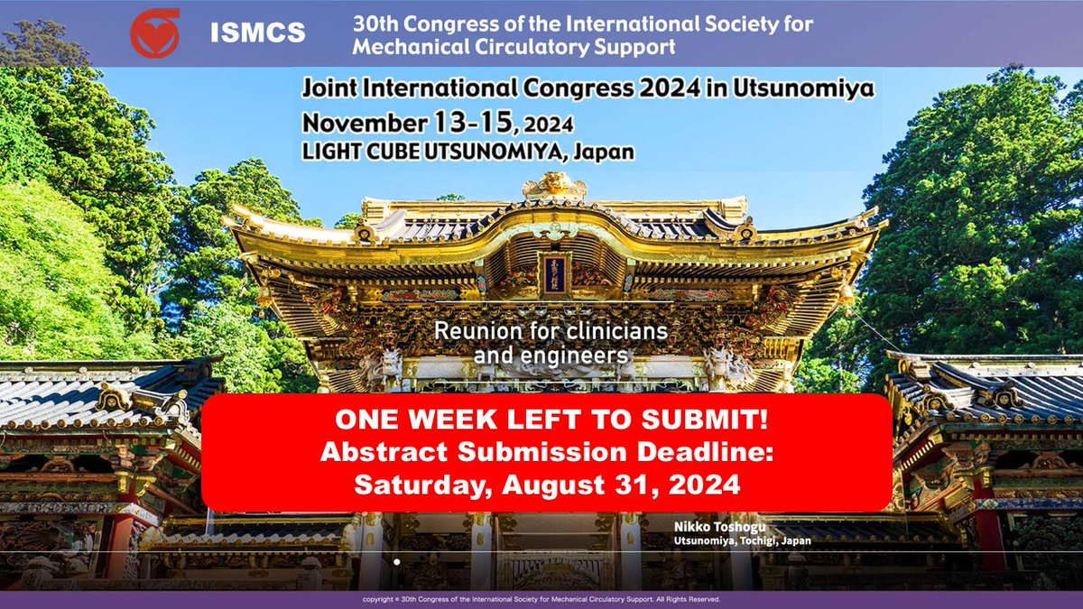 Just one week left! 🗓️ Don’t miss out on submitting your abstract and registering for this year’s annual meeting. Ensure your ISMCS membership is active to unlock discounted registration and be eligible for prestigious awards and the ISMCS Scholarship. #MCS