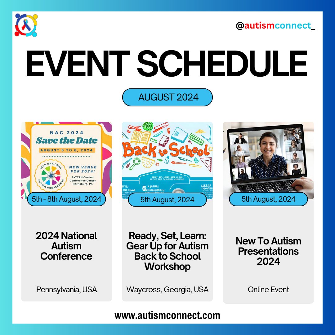 AutismConnect_'s tweet image. 📷 Exciting news! Check out the Events Section on our website to see all the Autism events happening worldwide this August 2024📷
.
Stay informed and click the link below for more details 📷
autismconnect.com/resources/even…
.
#autismevents #Autism