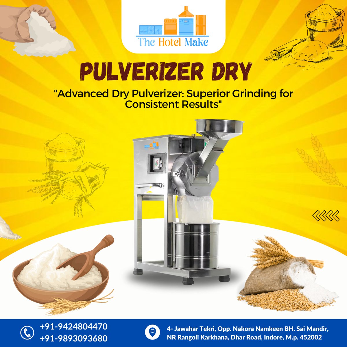 thehotelmake's tweet image. Effortlessly grind and pulverize with our Dry Pulverizer Machine.
.
.
#HotelMake #PulverizerMachine #GrindingPower #EfficientProcessing #IndustrialEquipment #breadslicer #hotelKitchenTools #HotelSupplies #hotelKitchenAppliances #FoodServiceEquipment #CulinaryUtensilsandTableware