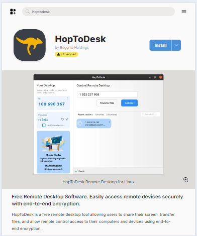 HopToDesk tweet media