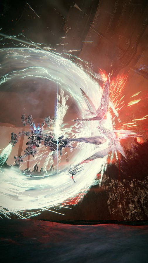 jinbate's tweet photo. #AC6PhotoMode #AC6フォト振り返り
戦闘中の偶然そうなったエフェクトの重なりから面白いものを切り出して加工したもの https://t.co/e60wkiK1AK