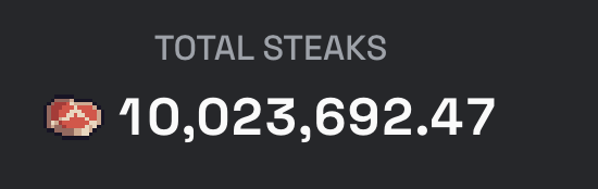 10m STEAKS archieved! <a href="/Memeland/">Memeland ❤️ Memecoin</a> <a href="/memecoin/">Memecoin</a>