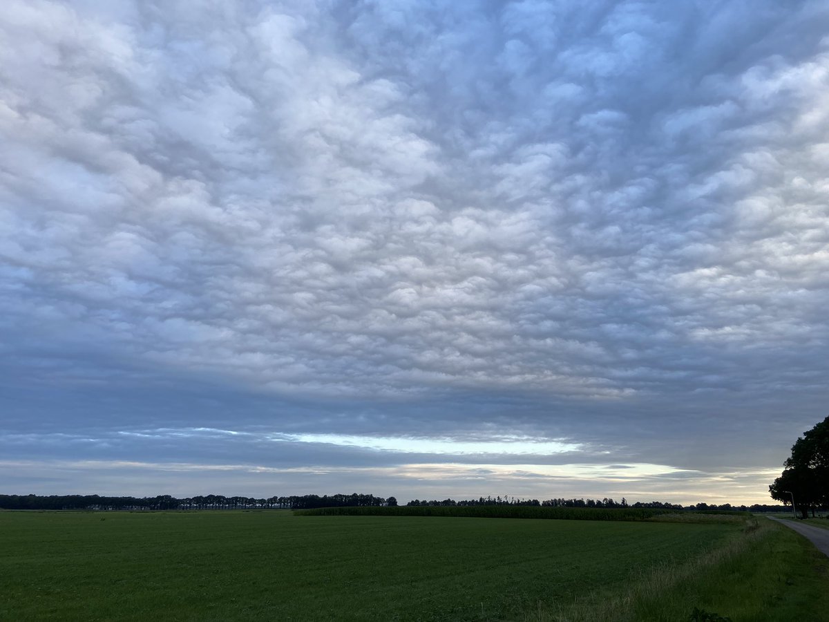 boerinhendrika's tweet photo. Mooie wolkenlucht vanmorgen rond 7.15 uur. Het was ook zo weer verdwenen. https://t.co/3EDzKr7hqX