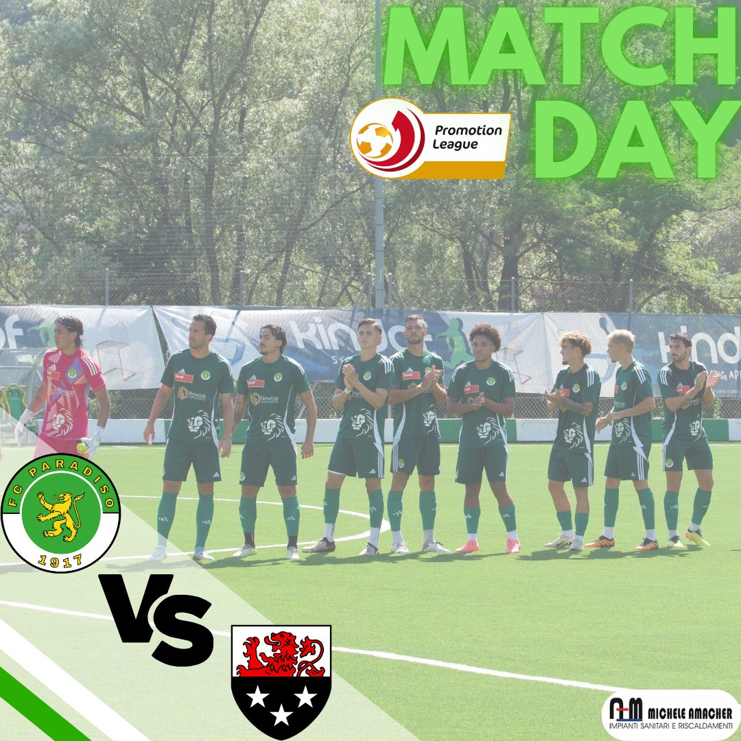 È IL GIORNO DELLA PARTITA 🤍💚 
📅 4° Giornata di campionato
🆚 FC Grand-Saconnex
🕓 16:00 
🏟️ Kindof Arena
📺 Red.sport

#ForzaParadiso