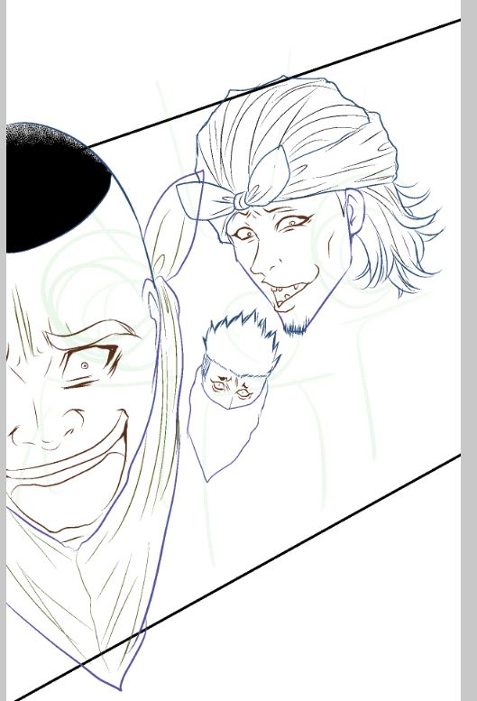 モブのザコギャング描いてる時が一番(?)楽しい これからこいつらめちゃくちゃボコられるんだろうなあ、と
