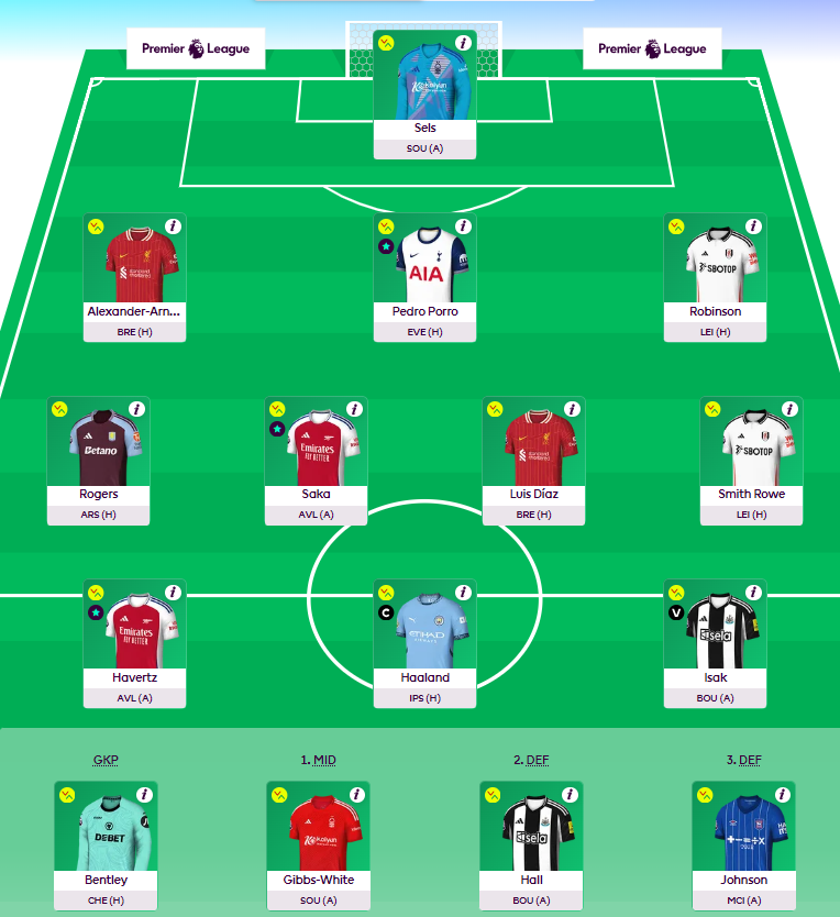 0 transfers. Go Go Go! #FPL #GW3