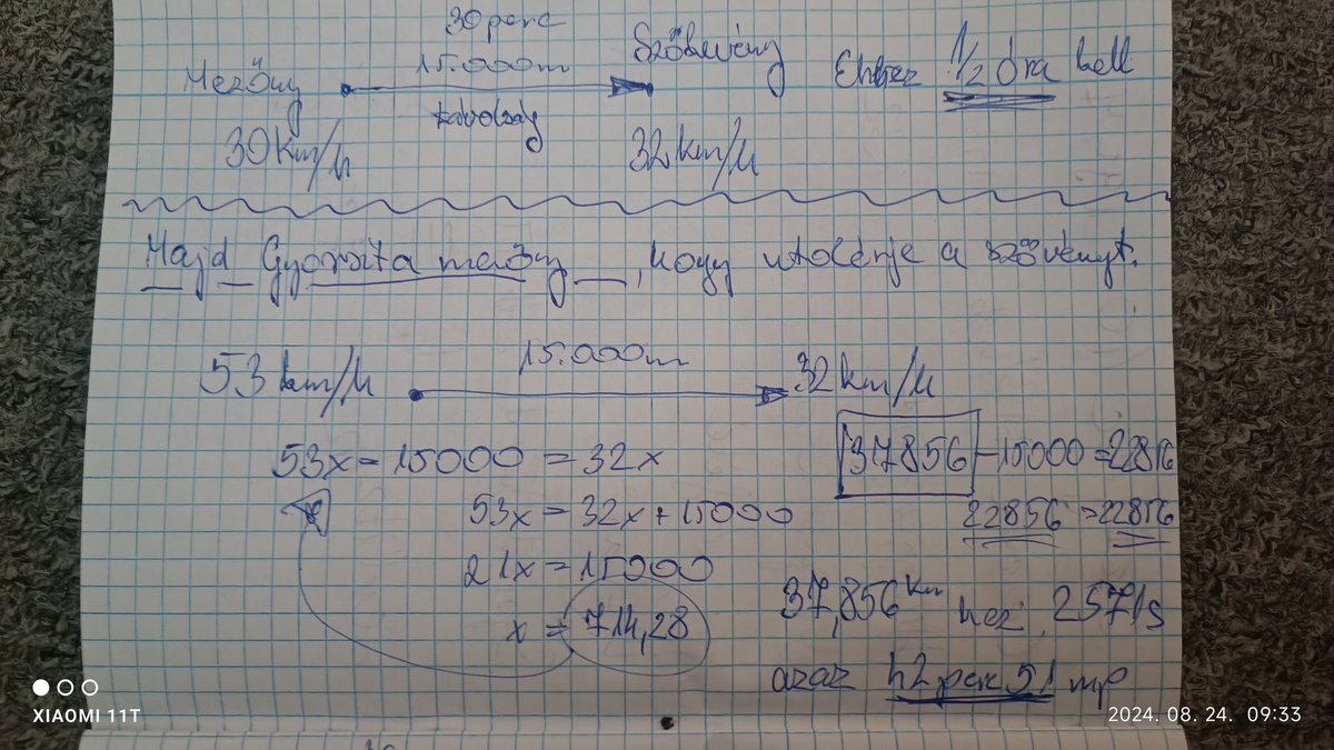 dmGbor7's tweet photo. @PraeriePanther tegnap volt egy érdekes felvetés....egy 30 perces előnyt a mezőny mennyi idő alatt tudna ledolgozni??!
Tételezzük fel a mezőny 30 km/h átlaggal megy és a szökevény 32 km/h szökik....30 perc alatt meg is van az előny majd a mezőny rákapcsol..... és tádá....43 perc https://t.co/Wvp4kWpQi9