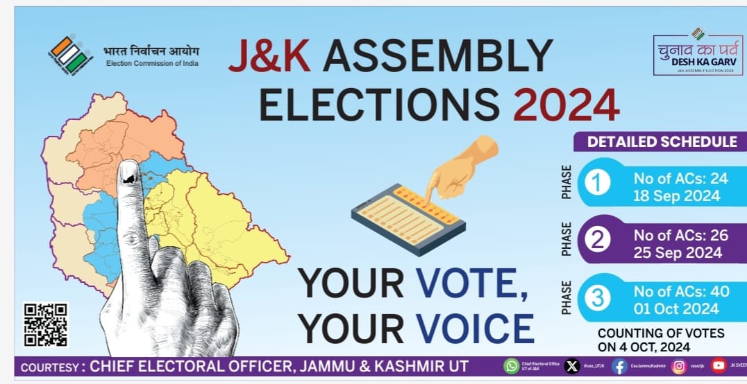 CBCPoonch's tweet image. #JKAssemblyElections2024:
"Get ready to shape the future of Jammu &amp;amp; Kashmir! 
JK Assembly Elections 2024 are coming! cast your vote, Let's build a brighter tomorrow for J&amp;amp;K! #YourVote #YourVoice @followers @CBCJammuKashmir @ceo_UTJK @diprjk