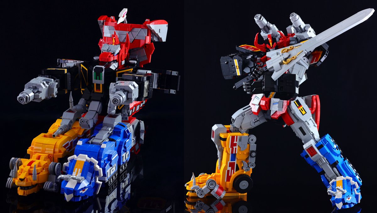 LEGOdouMoko's tweet image. LEGOで「恐竜戦隊ジュウレンジャー」に登場する大獣神、完成しました!
5体の守護獣が差し替えなく変形合体、そしてフル可動。
もちろんダイノタンカーも再現しています #LEGO