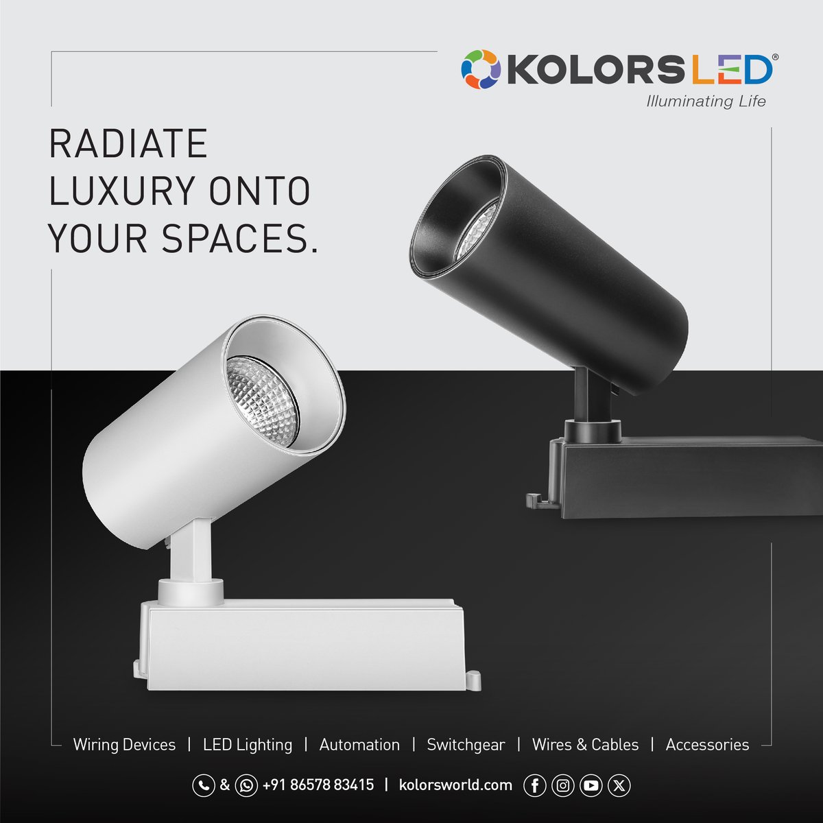 KolorsIndia_tw's tweet photo. Illuminate your space with sleek, energy-efficient LED track lights. Perfect for highlighting the best features of your space with style.
#tracklight #ledlights #lightingsolutions #electrical #interiordesign #homedecor #kolors #kolorsindia https://t.co/hrwXGgetpp