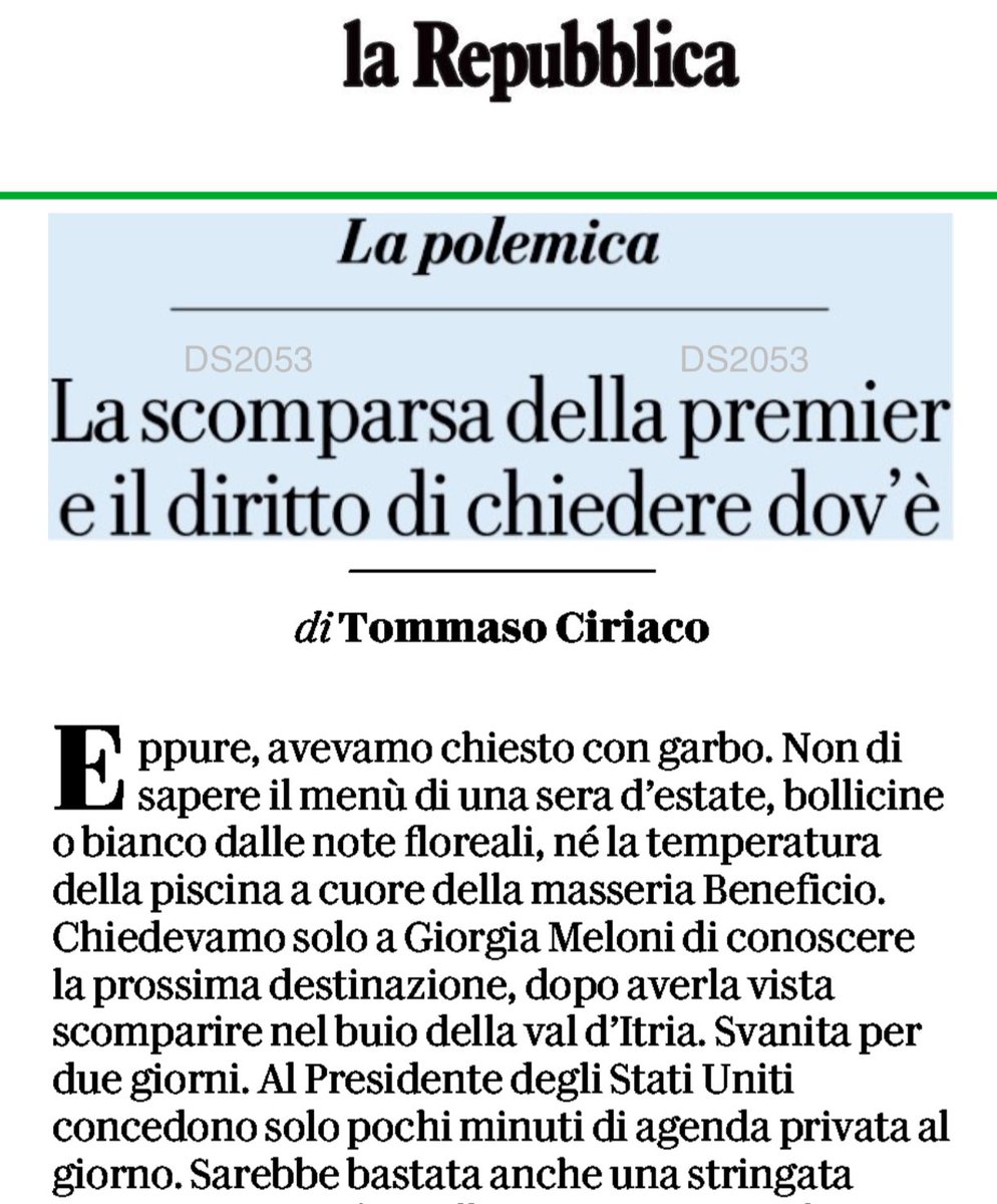 LucioMalan's tweet photo. Nuova grande battaglia ideale della sinistra: @GiorgiaMeloni deve far sapere a tutti dove si trova. Tutto sommato è normale: vogliono il controllo assoluto dello Stato sugli individui e cominciano da lei. https://t.co/vz2pSTsnHp