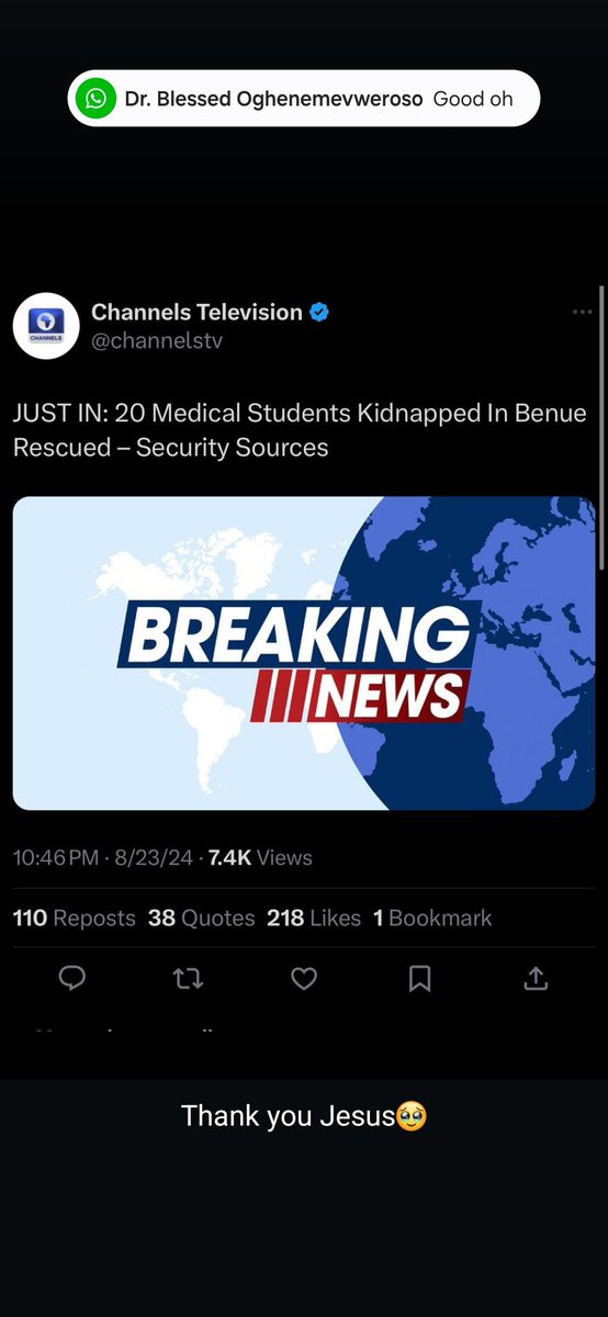 glory_damilare's tweet photo. A big thank you to everyone who posted, retweeted, spoke out or helped in any way.
God bless us all, praying for their quick recovery from the trauma and stress. Hope they are surrounded with love and everything they need ❤️

Gracias
#copied https://t.co/SNaINuS6Ep