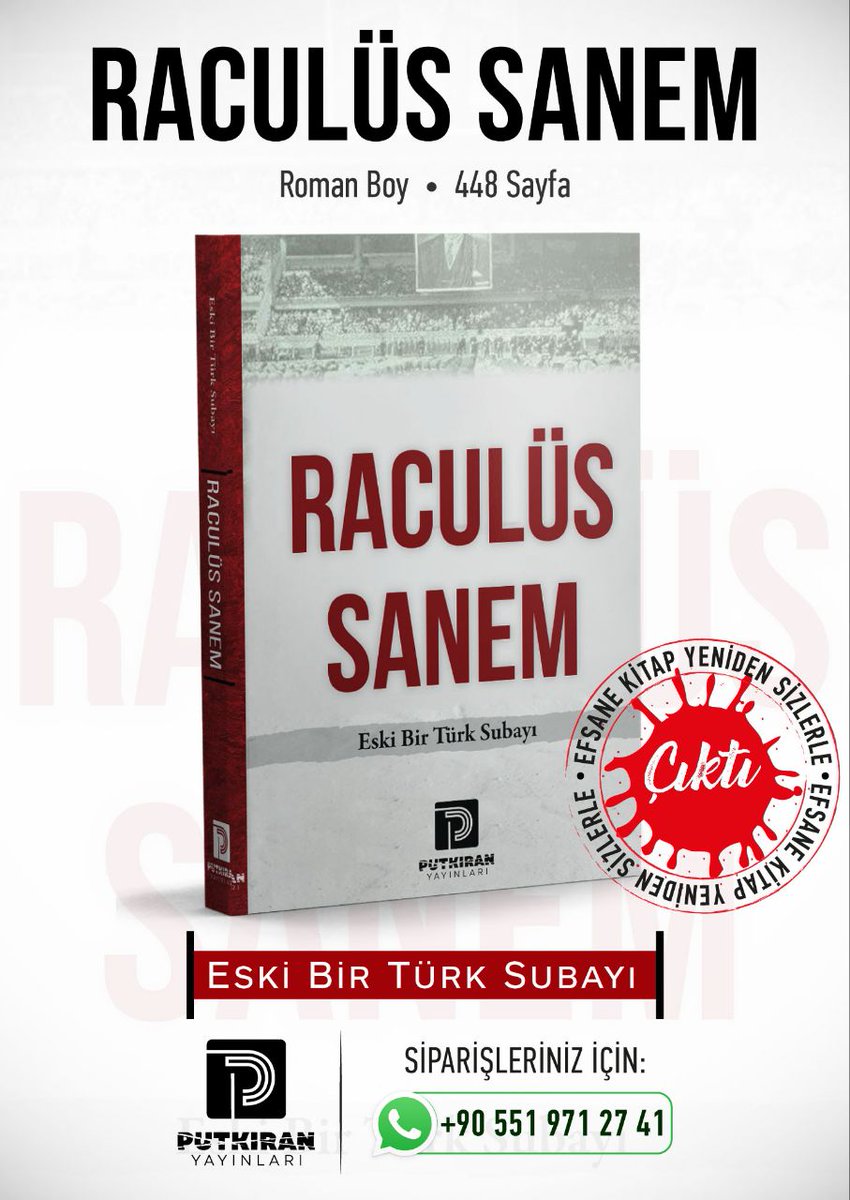 ⚡️Efsane Kitap Yeniden Sizlerle!

RACULÜS SANEM 
448 Sayfa, Roman Boy
Kargo Dahil 250 TL

Sipariş için x hesabımıza veya WhatsApp sipariş hattımıza mesaj atabilirsiniz.

✔️WhatsApp Sipariş Hattı:
0551 9712741