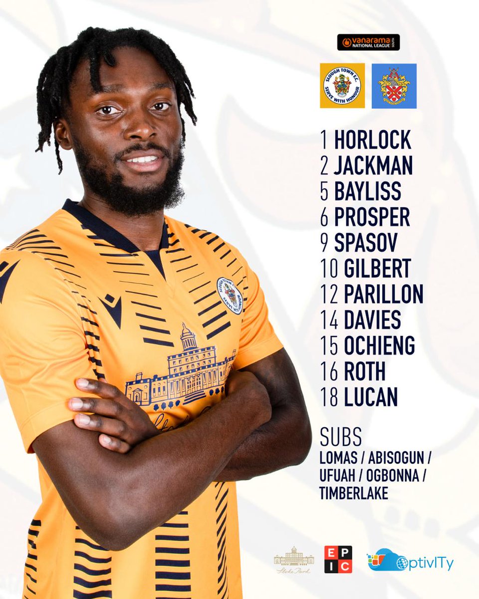 The Rebels XI to face <a href="/HornchurchFC/">Hornchurch FC</a> 💪🏻

#OneSlough