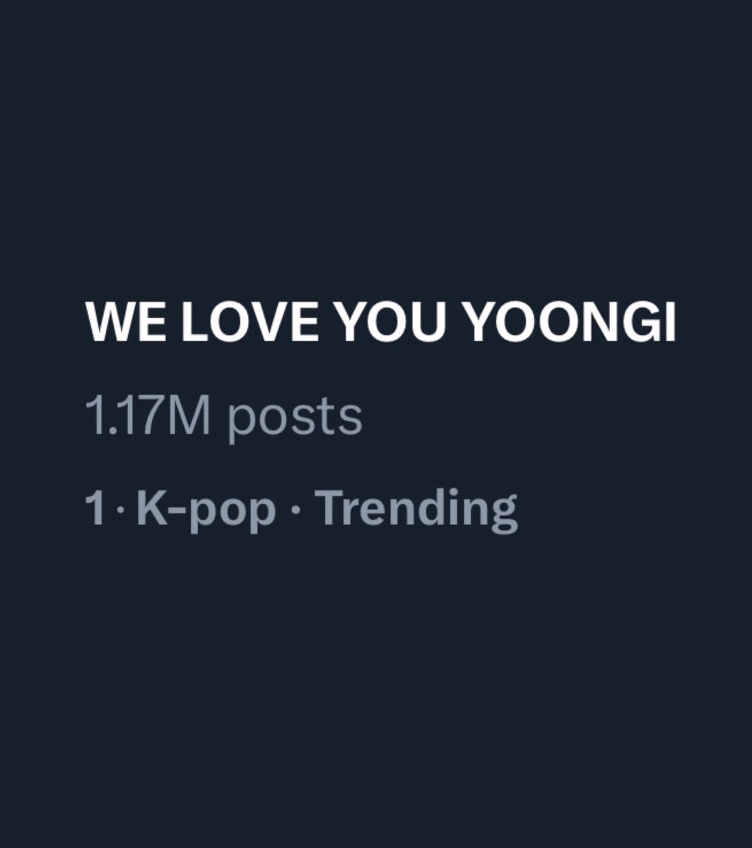RT + REPLY 

WE LOVE YOU YOONGI 
WE LOVE YOU YOONGI 
WE LOVE YOU YOONGI 
WE LOVE YOU YOONGI