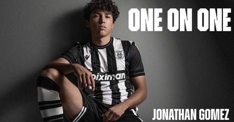 PAOK_FC's tweet photo. #OneOnOne Η πρώτη συνέντευξη του Τζόναθαν #Gomez μετά την ανακοίνωση της μεταγραφής του στον ΠΑΟΚ, αποκλειστικά από το #PAOKTV #JoGoIsHere #transfers #PAOK #OurWay
