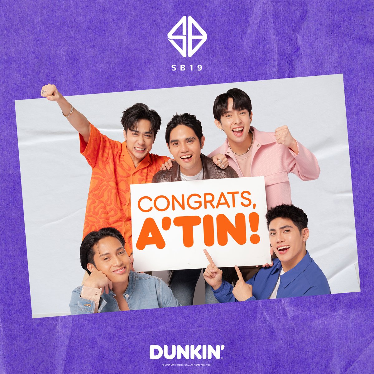 dunkinph's tweet photo. A'TIN, you’ve made history again! Billboard's 2024 Fan Army Face-Off Champions! 🧡💙 #SB19DunkinPH https://t.co/RV4APbzdhG