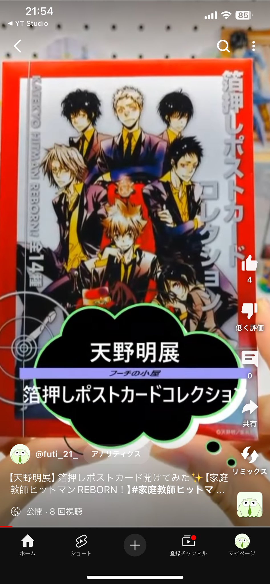 天野明展限定 家庭教師ヒットマンREBORN 箔押しポストカード