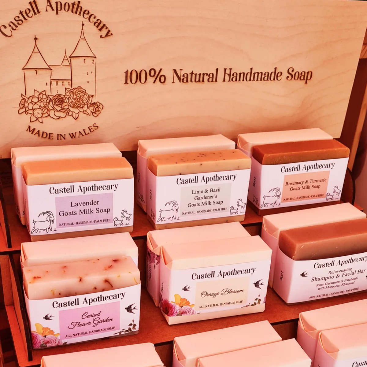 CastellUK's tweet photo. Happy Bank Holiday🌸
The long-awaited #goatsmilksoaps are here 🐐🐐🐐
Thank you for being so patient, it's only been something like 4 years 😂
Come check them out
we're in #Cardiffbay
Located opp @theCentre
From 10 - 5.30pm
#Aromatherapy #handmadesoaps
#reduceplasticwaste https://t.co/gBntPqwcEJ