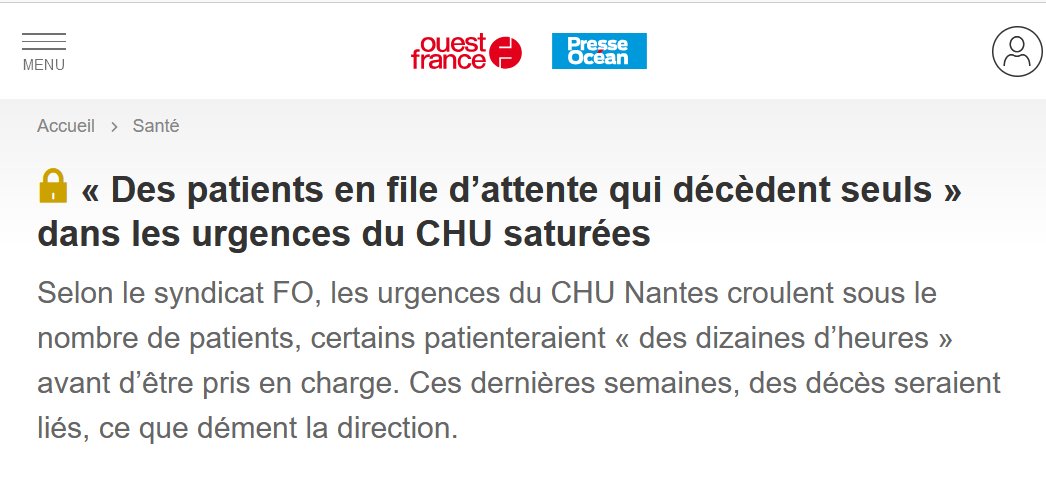 nicolasberrod's tweet image. 🏥 Rappelons qu'une nuit passée un brancard augmente de plus de 40 % le risque de mortalité des patients âgés, selon une étude française parue en novembre (indépendamment des versions des uns et des autres).

1/2