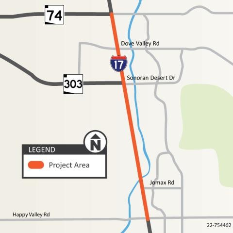 I-17 southbound will be narrowed to one lane in areas between SR 74 and Happy Valley Rd overnight starting Monday, Aug. 26, through Thursday, Aug. 29, for an ongoing pavement project: azdot.gov/i-17Happyvalle…

NOTE: There will be no scheduled closures/restrictions Aug. 30-Sept. 3.