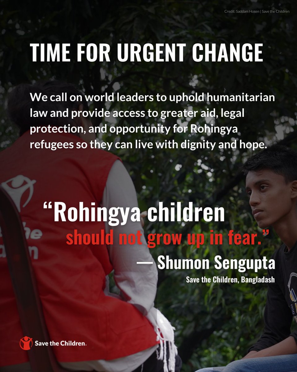 SavetheChildren's tweet photo. 7 years after fleeing Myanmar, Rohingya children in Cox’s Bazar are trapped in a cycle of fear and violence. Save the Children has already reached 320,000 children and 600,000 people in Cox’s Bazar with critical aid. But many are still in dire need. https://t.co/CIfH3AvCZx