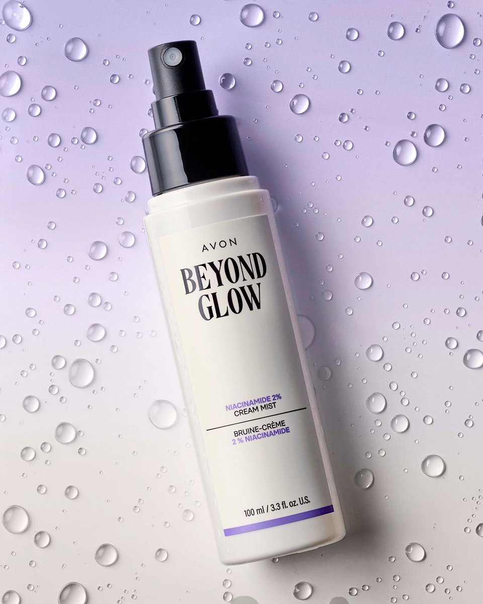 AvonInsider's tweet photo. Goes on like a mist, stays on like a cream! ✨ PRO TIP: prep and set your makeup with this dual-action formula for a flawless, hydrated finish while enjoying the benefits of niacinamide. Perfect for that all day glow!  https://t.co/y55pOj6kla

#avoninsider #beyondglow #skincare https://t.co/3m4smfMjHd
