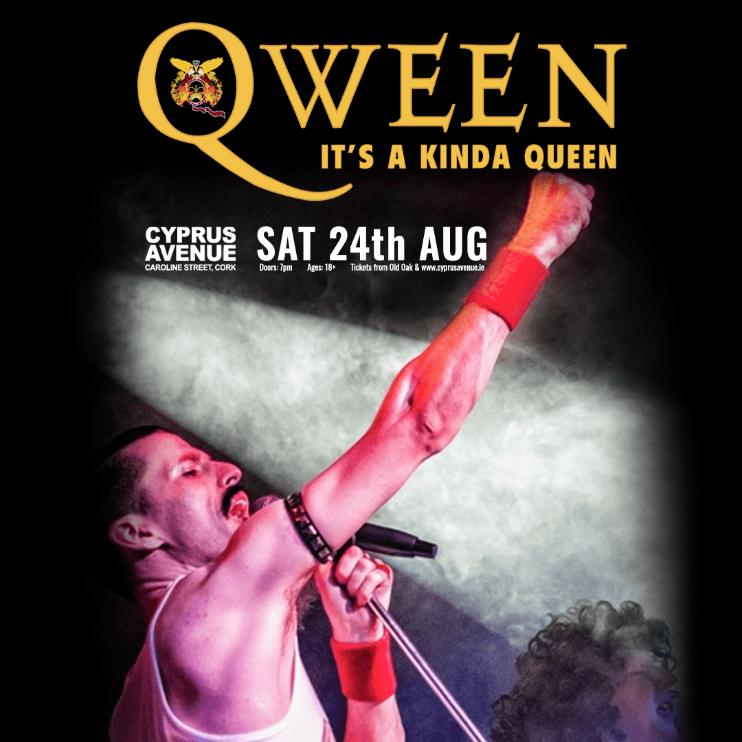 CyprusAveCork's tweet image. Get ready for Qween - The Definitive Tribute To Queen and Freddie Mercury at Cyprus Avenue TONIGHT! Grab your tickets now at cyprusavenue.ie 🎟️

#CyprusAvenue #Qween #QweenTribute #FreddieMercuryTribute #ClassicRock