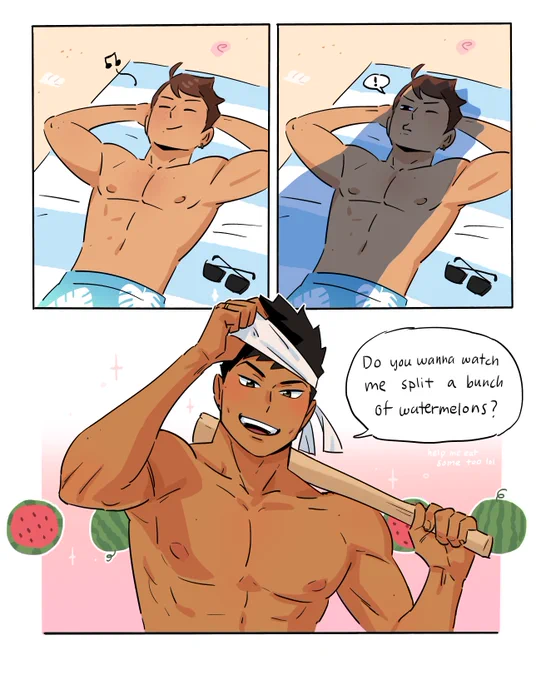 his job is beach🌊🌴

#iwaoi #岩及 