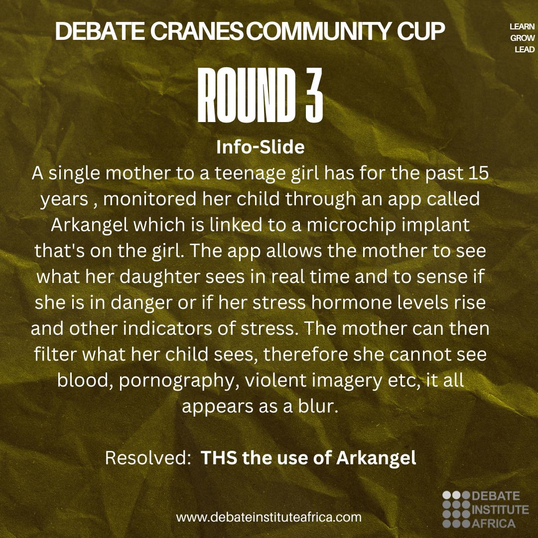 debate_afrika's tweet photo. In Round 3 of the #DebateCranes Community Cup, the community is debating a hypothetical motion. Hypothetical motions sharpen critical thinking by challenging us to question assumptions, & construct compelling arguments on complex, imaginative scenarios.
#DCC1 #LearnGrowLead https://t.co/CHwmcefG3P