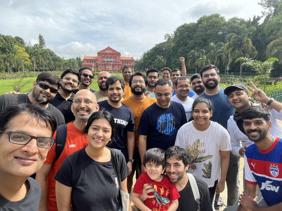 Cubbon morning walk with founders in the new <a href="/AntlerIndia/">Antler India</a> Residency. 

Incl. a promise that any utterance of GenAI” or “AI” will mean doing a push-up + a shot.

Don’t know the final count on that…

<a href="/karanprasad22/">Karan Prasad</a> <a href="/ojasvi06/">Ojasvi Srivastava</a>