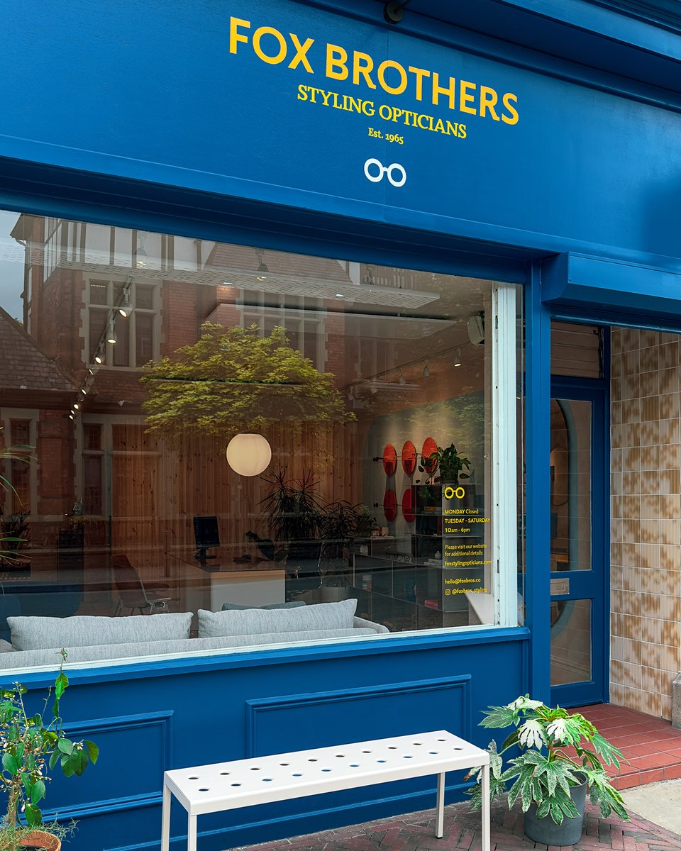 jimbutterell's tweet photo. Excited to share the latest creation from Studio Jim! Introducing the new Fox Brothers Styling Opticians in Didsbury, Manchester. A vibrant, contemporary space where bold colours meet playful design. This stylish spot is both fun &amp; functional, perfect for the lively local crowd. https://t.co/uAeinoPaxw