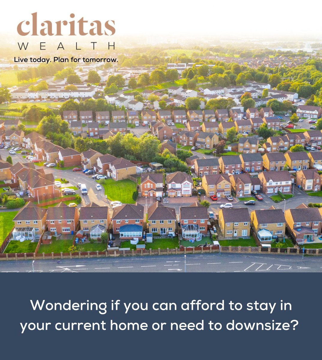 Wondering if you can afford to stay in your current home or need to downsize? Let's plan for a comfortable future. 🏠 #RetirementPlanning #FinancialSecurity #ClaritasWealth
