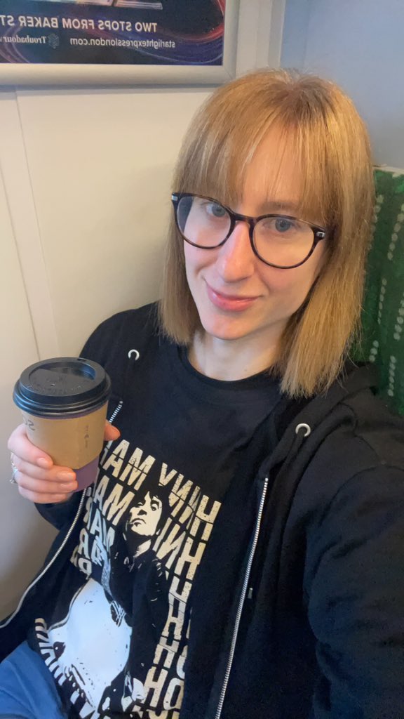 KatiesDisorder's tweet photo. Officially on route up North after some train confusion online 🚉🚆☕️🎶☔️ missing my travel buddy @Juliebirch1210 #NewOrderlive 🙌🎶 https://t.co/tTuOxjxN3y