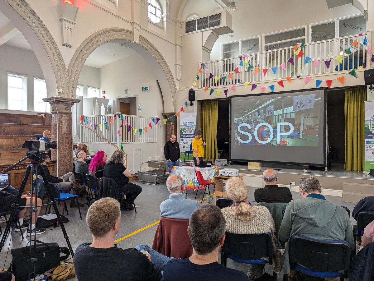 Wuthering Bytes (@wutheringbytes) on Twitter photo For the first talk at #OSHCamp24 we have <a href="/OmerK/">Omer Kilic</a> and <a href="/sc_r/">Stuart Childs</a> with Adventures in Manufacturing - Things they don't tell you at school.
#OSHUG #manufacturing For the first talk at #OSHCamp24 we have <a href="/OmerK/">Omer Kilic</a> and <a href="/sc_r/">Stuart Childs</a> with Adventures in Manufacturing - Things they don't tell you at school.
#OSHUG #manufacturing