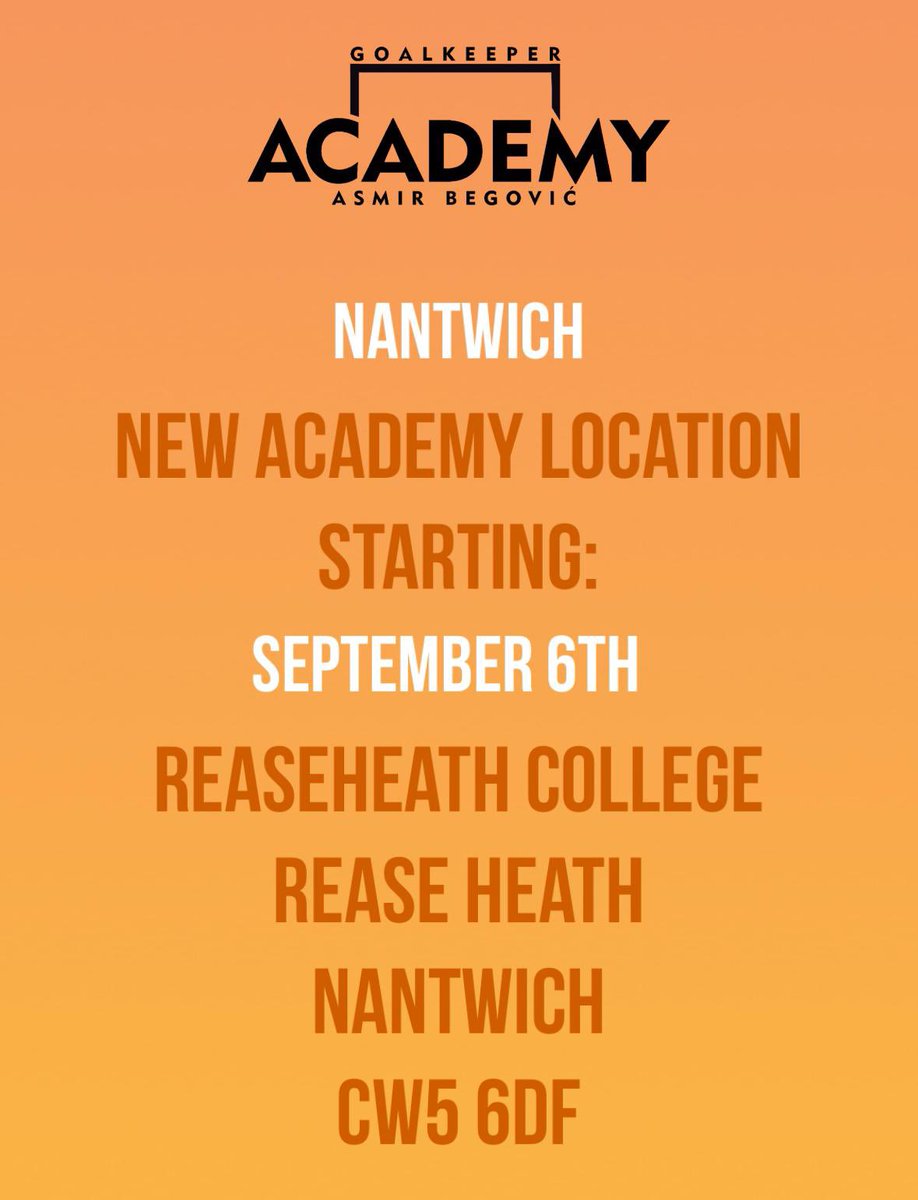 We are moving our Winsford academy to Nantwich. Join us now!

ab1academy.com/academy-nantwi…