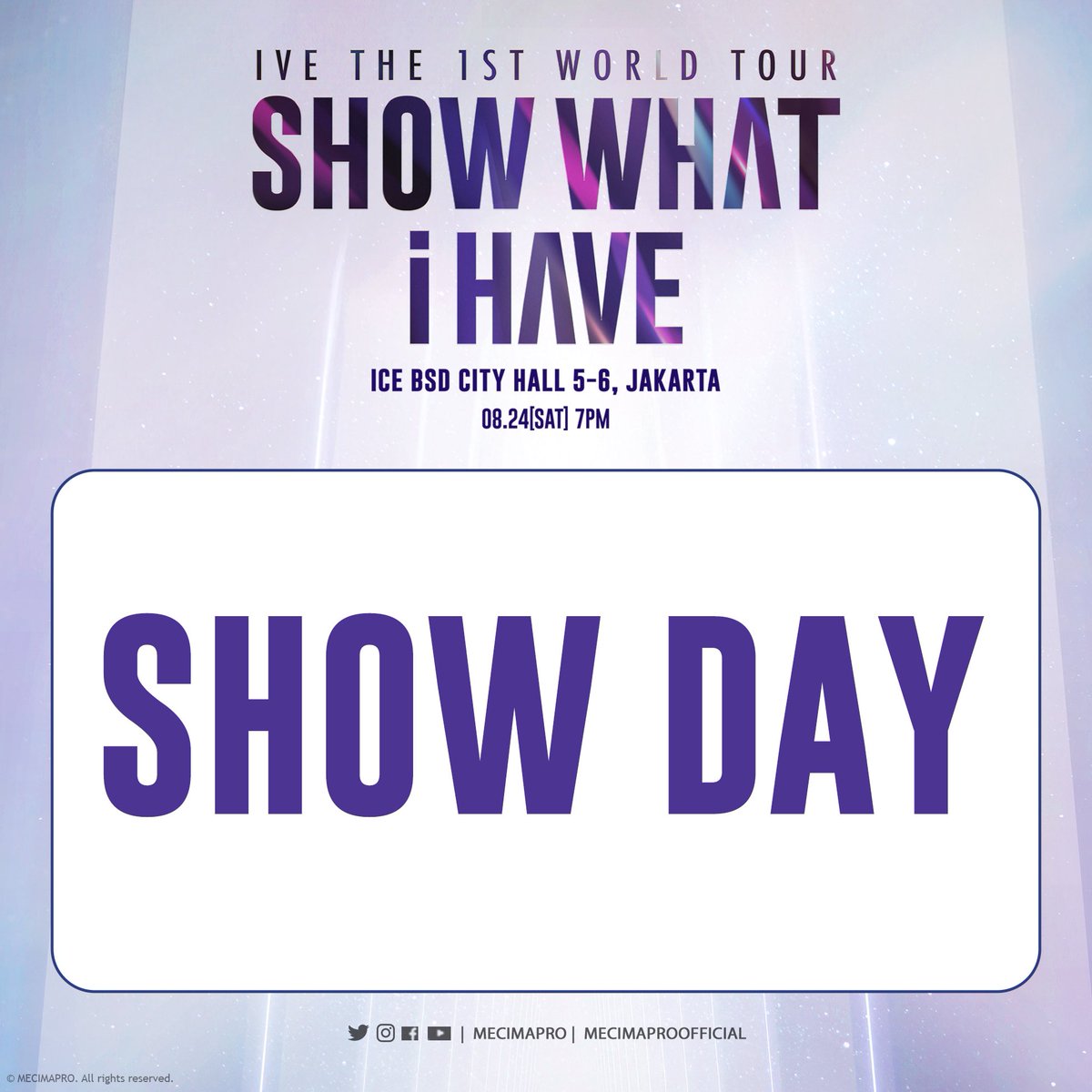 mecimapro's tweet image. #IVEinJKT2024 - Show Day! DIVE, today is the day! Let's have a memorable time with #IVE at 1ST WORLD TOUR &amp;lt;SHOW WHAT I HAVE&amp;gt; IN JAKARTA ! Make sure to take care of each other throughout the show, see you tonight!

#IVE #아이브 #アイヴ #SHOW_WHAT_I_HAVE…