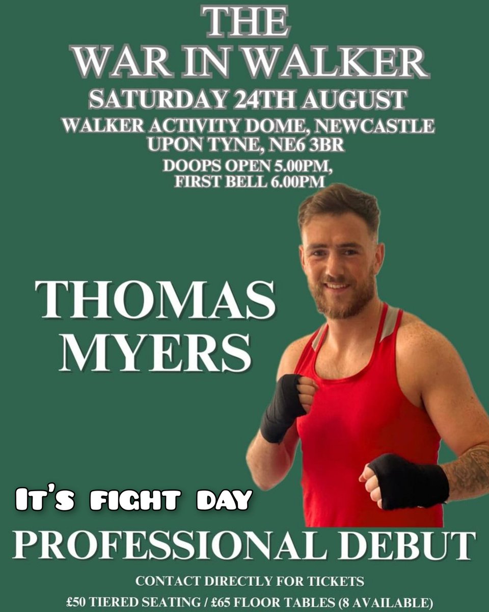 BoxingTicketsNI's tweet photo. It's fight day in Newcastle 

There is 5 Irish fighters on the  War in Walker card at the Walker activity Dome

Boreland v Pollard 
Gormley v Ali
Myers v Matthews
Casey v Ahmed
Freeman v Osgood

Action gets underway at 6pm tonight, no streaming info for this one. we believe https://t.co/ruI3MPHSRD